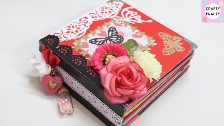 Valentine's Day Scrapbook Tutorial.How to make Scrapbook.DIY Scrapbook Tutorial. Scrapbook Ideas