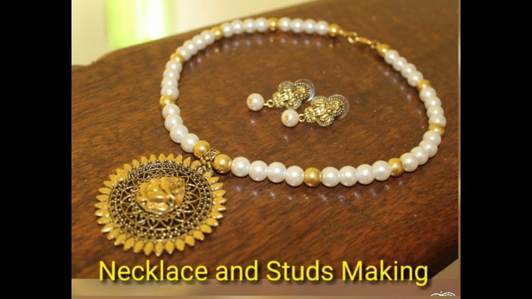 (हिन्दी)Beautiful Necklace and Earrings Making with all Basic Tips.How to make Necklaces and Studs .