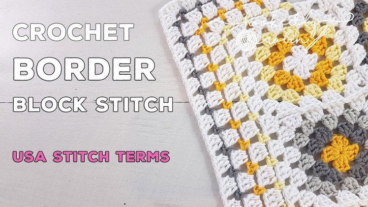 Block Stitch Crochet Border - easy, simple and quick!