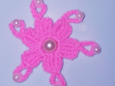 Crochet flower making, Crosia design flower,woolen flower, #71,by ||Santosh All Art ||