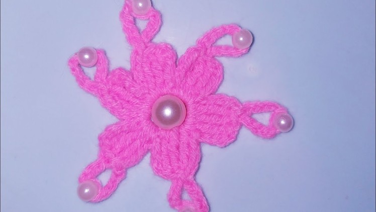 Crochet flower making, Crosia design flower,woolen flower, #71,by ||Santosh All Art ||