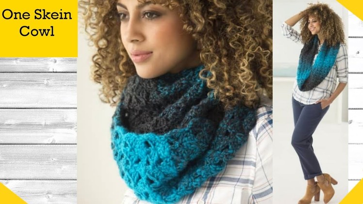 Crochet Scarf Cowl - One Skein Cowl