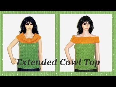 Crochet Seamless Extended Cowl Top