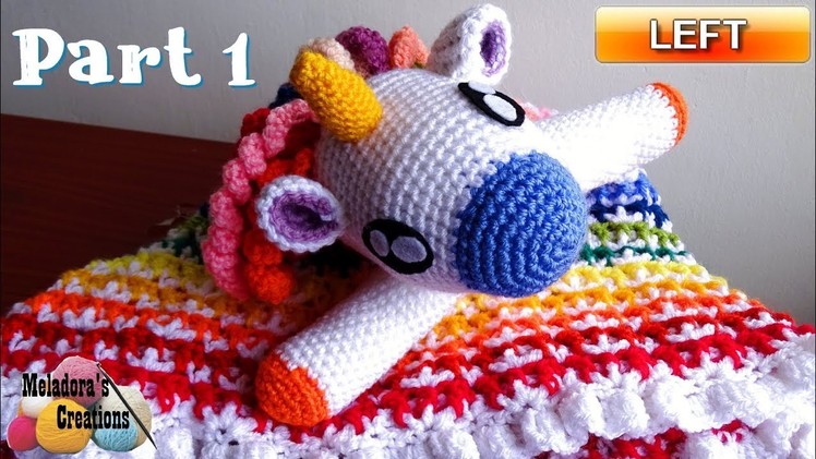 Crochet Unicorn Lovey - CAL Part 1 - Left Handed Crochet Tutorial
