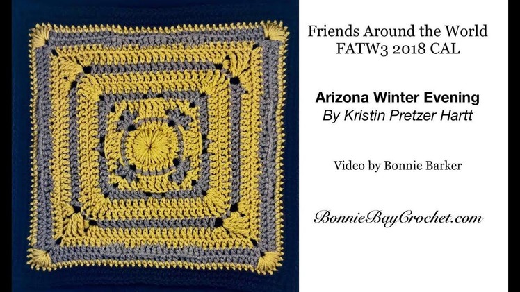 FATW3 2018 CAL Friends Around the World, Square #8: Arizona Winter Evening, by Kristin Pretzer Hartt