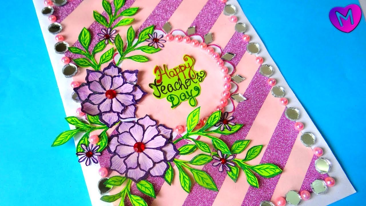 Greeting cards for teachers day Easy, Teachers day card making, latest