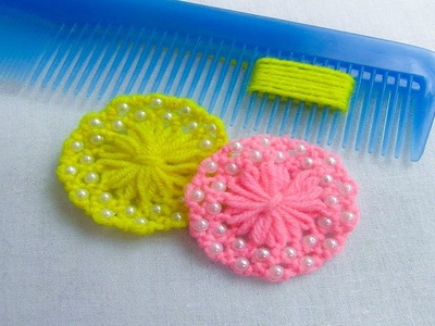 Hand Embroidery, Easy Flower Embroidery Trick,Woolen Trick