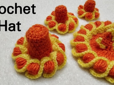 How to Crochet Hat for Laddu Gopal. Kanhaji with Dress no. #56 (all sizes)