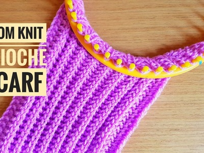 How to Loom Knit a Brioche Stitch Scarf (DIY Tutorial)