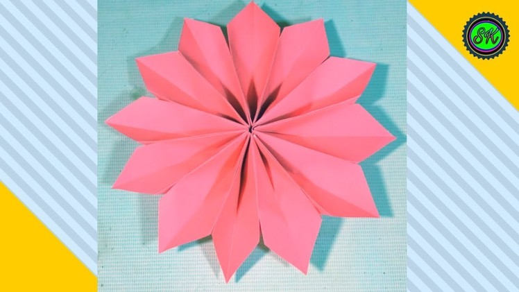 How to make Easy Origami Flower tutorial.Diy paper crafts