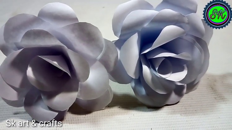 How to make handmade paper roses tutorial. Diy paper crafts