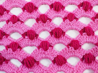 HOW TO MAKE IT POINT FAN COMBINED IN PUFF POINT #crochet
