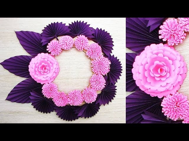 Paper Wall Hanging Craft Ideas - Paper Flower - Paper Craft - Wall Decoration Ideas. k