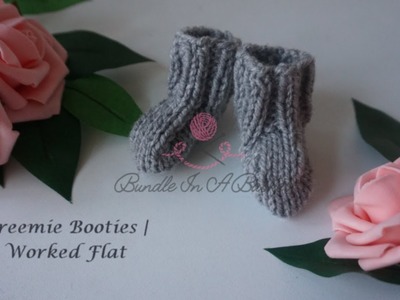 Preemie Booties | Worked Flat