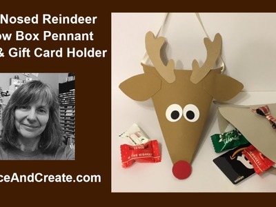 Reindeer Pillow box Pennant Treat and Gift Card Holder