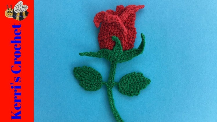 Rosebud Crochet Applique and Bookmark Tutorial