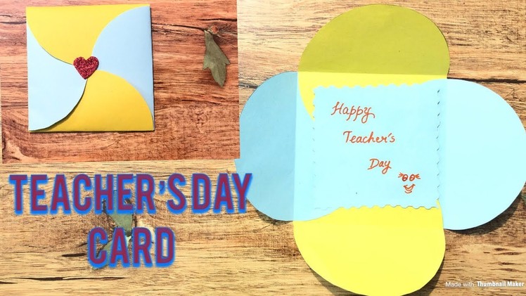 TEACHERS DAY CARD - make easy card for teacher's day - cool and creative crafts