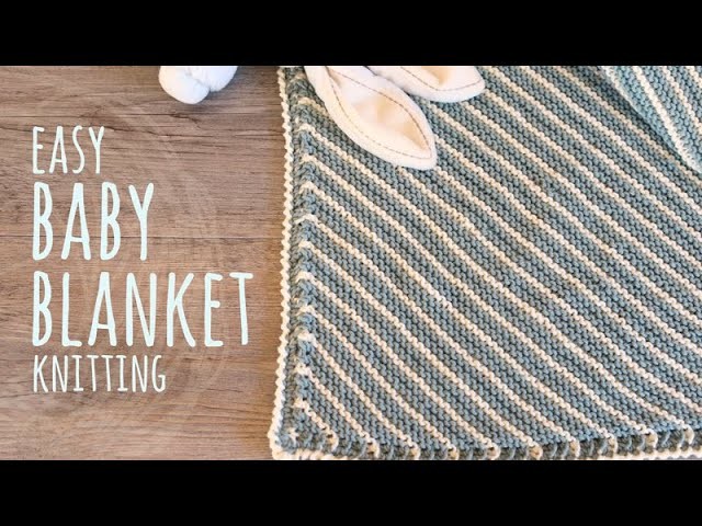 Tutorial Easy Knitting Baby Blanket for Beginners | Lanas y Ovillos in English