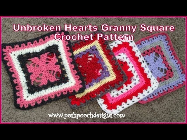 Unbroken Hearts Granny Square Crochet Pattern
