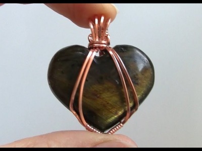 Wire Wrapped Heart Cabochon Pendant Tutorial