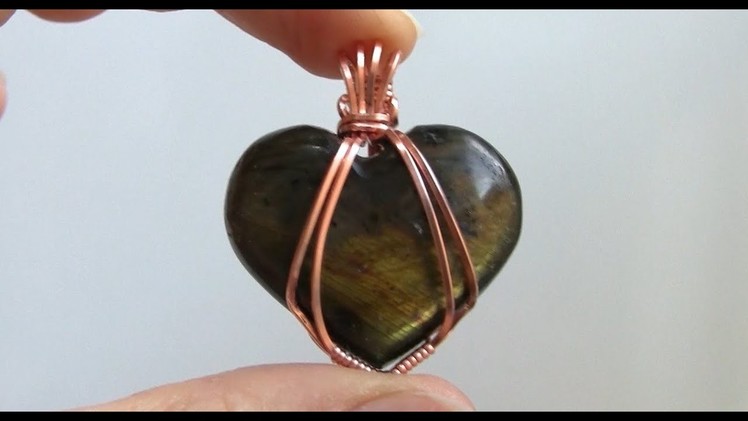 Wire Wrapped Heart Cabochon Pendant Tutorial