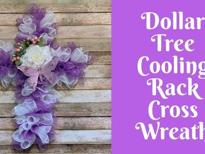 Wonderful Wreaths: Dollar Tree Cooling Rack Cross Wreath