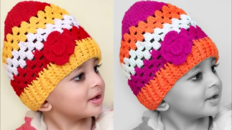 WOW !! Super Easy Crochet Woolen baby Cap || Woolen crochet Hat || Tutorial Easy Crochet Hat