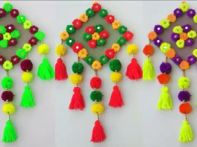 AWESOME EASY WALL HANGING CRAFT MAKING IDEAS || BEAUTIFUL WALL HANGING TORAN CRAFT MAKING AT HOME ||