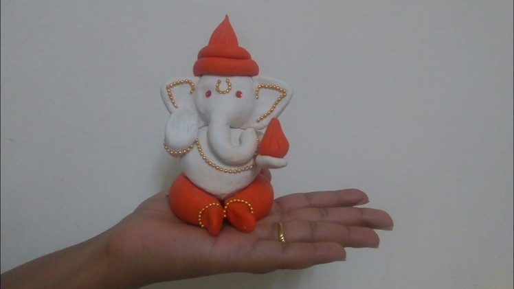 Clay Ganesha Making at Home | Easy Clay Ganpati for kids with Jewellery