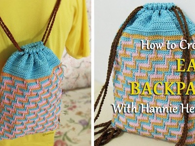 Crochet || [EASY] Merajut Tas Ransel Serut - Drawstring Backpack || Apache Tears Stitch