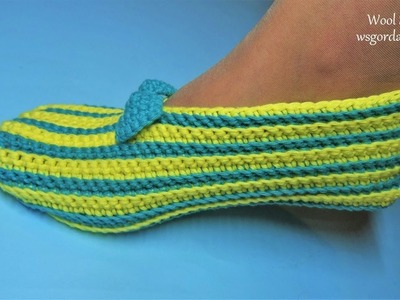DIY Crochet Simple Slippers Tutorial (Heklane popke – jednostavan rad)