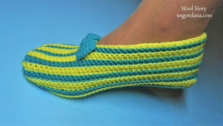 DIY Crochet Simple Slippers Tutorial (Heklane popke – jednostavan rad)