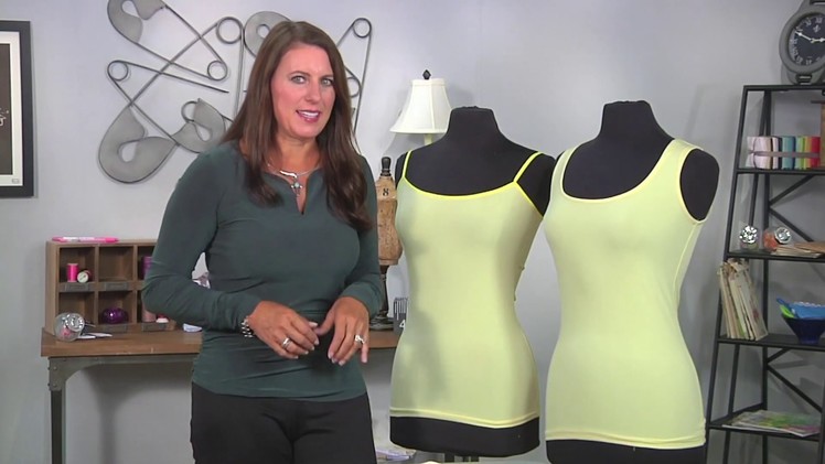 DIY Learn How to Design & Sew a Knit Adjustable Straps Cami Tank Top