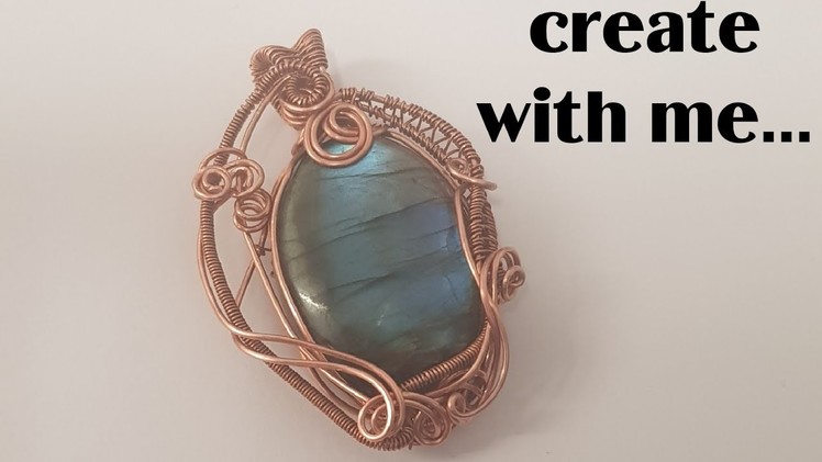 Easy cabochon wrapping tutotial with a simple encasing and woven bail - create with me
