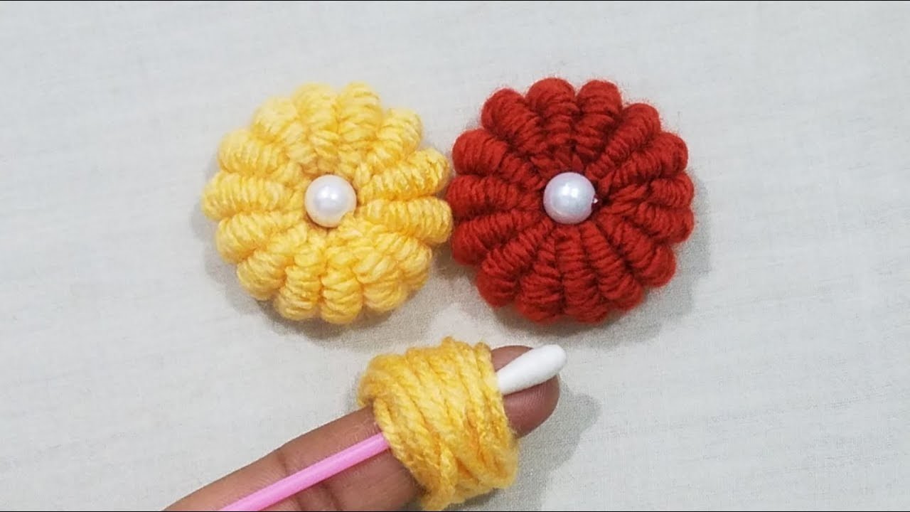 Hand embroidery Amazing Trick,Wow Easy Brazillian Flower Embroidery Trick With finger,Sewing Hack