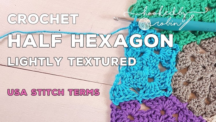 How to Crochet Half Hexagon motif and join as you go (JAYG)
