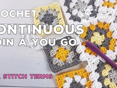 How to crochet the Continuous Join As You Go (CJAYG) Method