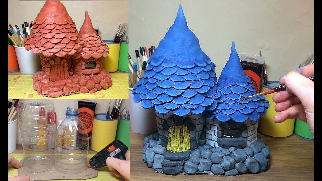 How To Make a Terracotta Clay Fantasy Mushroom House , Fairy Mushroom