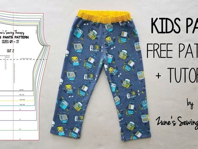 Kids Pants Tutorial with FREE Pattern!
