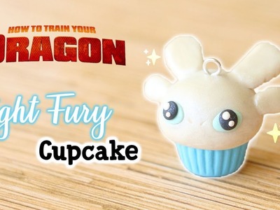 Light Fury Cupcake│Polymer Clay Tutorial (How To Train Your Dragon)