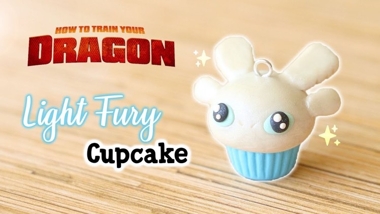 Light Fury Cupcake│Polymer Clay Tutorial (How To Train Your Dragon)