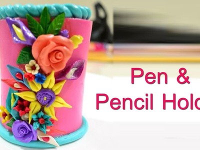 Make Beautiful Pen Holder Using Lamasa Dough Simple | Komali Arts