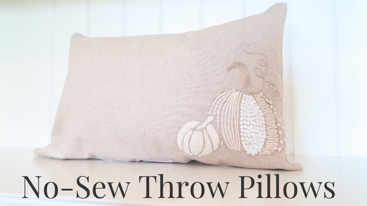 No Sew Throw Pillows | Fall Home Decor