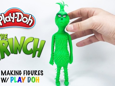 PLAY DOH THE GRINCH FIGURE -How to make Dr.Seuss' The Grinch Character with Modelling Clay Sculpting