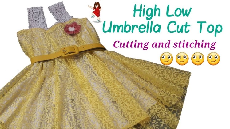 Umbrella Cut New design High low Frock Cutting and stitching. by simple cutting