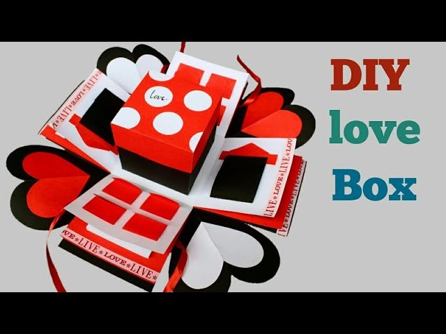 Valentine's Day Box | Explosion Box Tutorial | How to make Explosion Box |