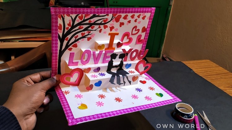 Valentine's Day card idea| DIY pop-up Card for Valentine's day