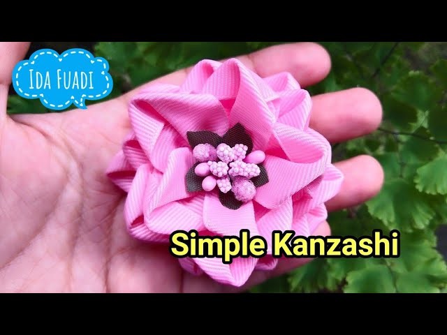 162) Tutorial simple kanzashi flower