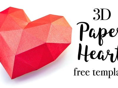 3D Paper Heart Tutorial - Valentine's Day DIY - Paper Kawaii