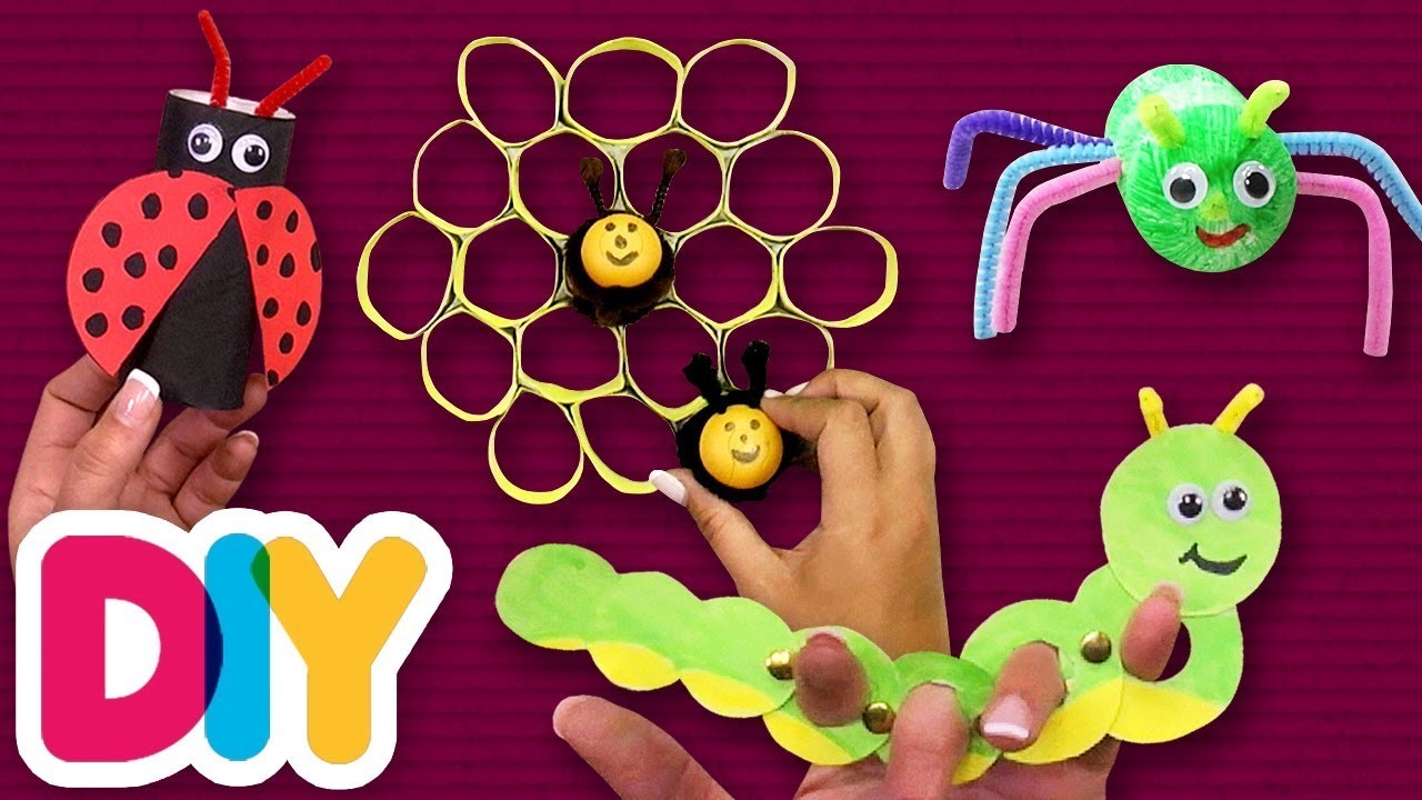 4 EASY Bugs Crafts you can do with your kid | Fast-n-Easy | DIY Arts & Crafts